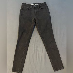 high rise black skinny jeans